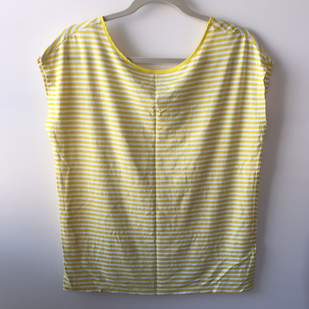 Jacob Yellow and White Striped Top - Size M